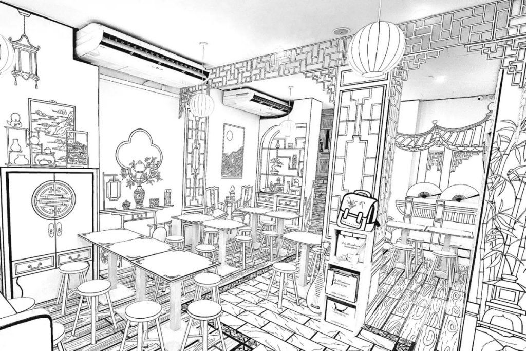 cafe monochrome